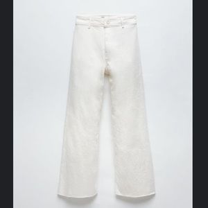 Zara white marine straight pants, size 2